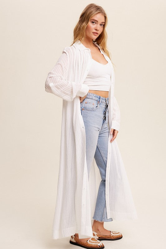 Raven Long Button Down