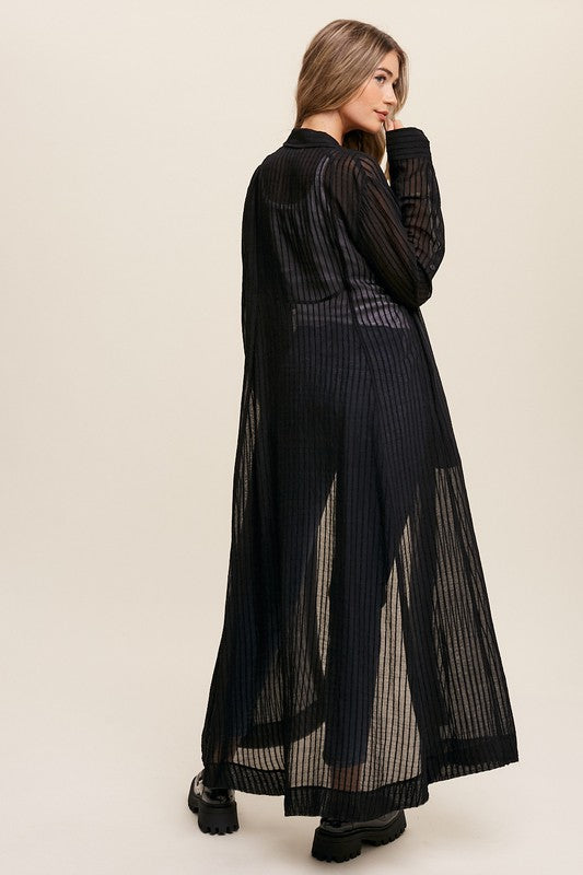 Raven Long Button Down