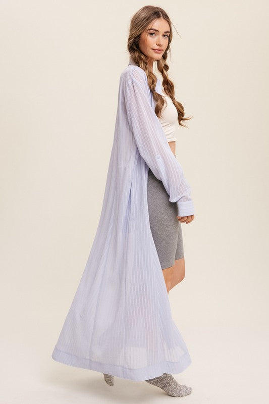 Raven Long Button Down