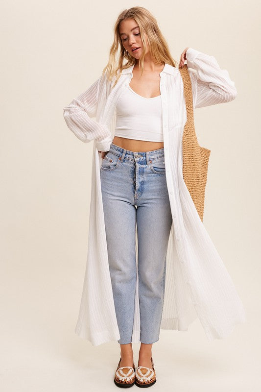 Raven Long Button Down