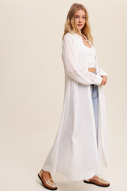 Raven Long Button Down