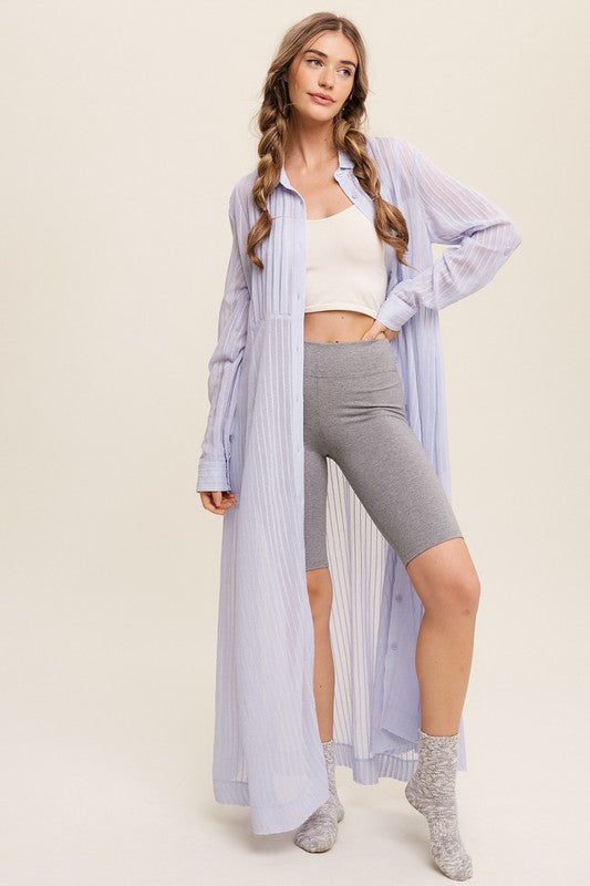 Raven Long Button Down