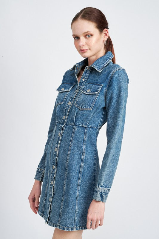 Carla Denim Shirt Dress