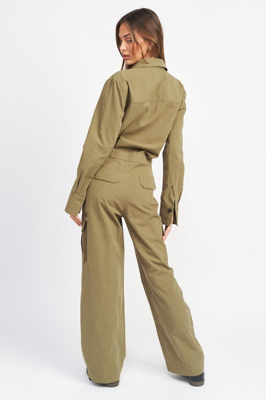 Army Cargo Jumpsuit