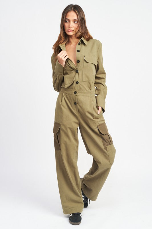 Army Cargo Jumpsuit