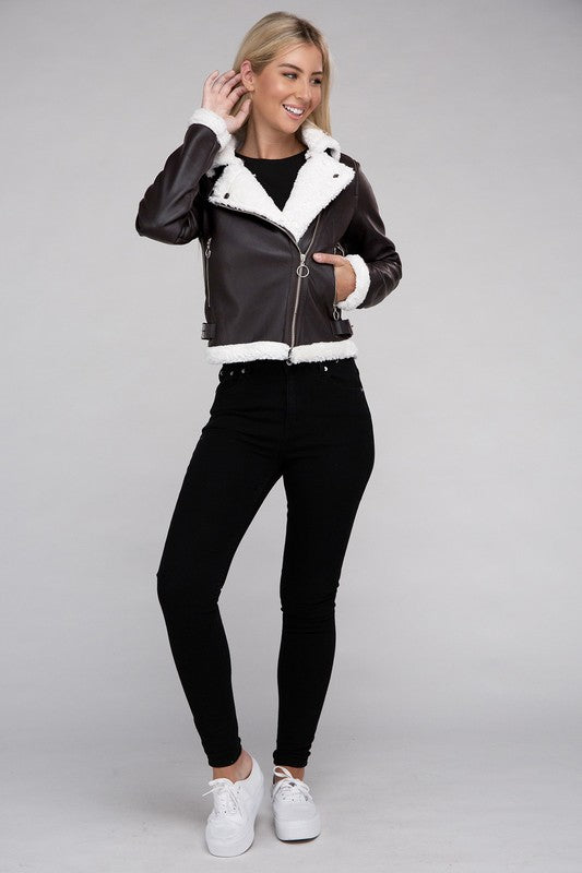 Teddy Trim Jacket