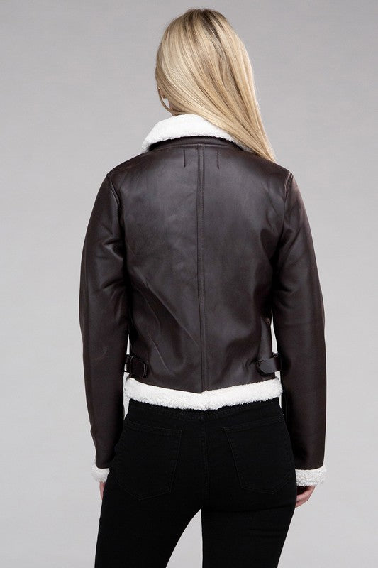 Teddy Trim Jacket