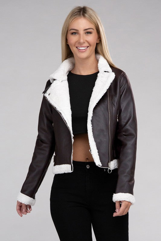 Teddy Trim Jacket
