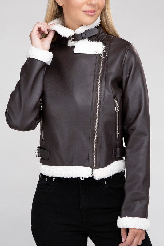 Teddy Trim Jacket