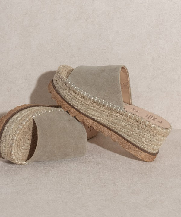 Espadrille Platform Slide