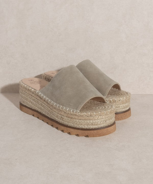 Espadrille Platform Slide