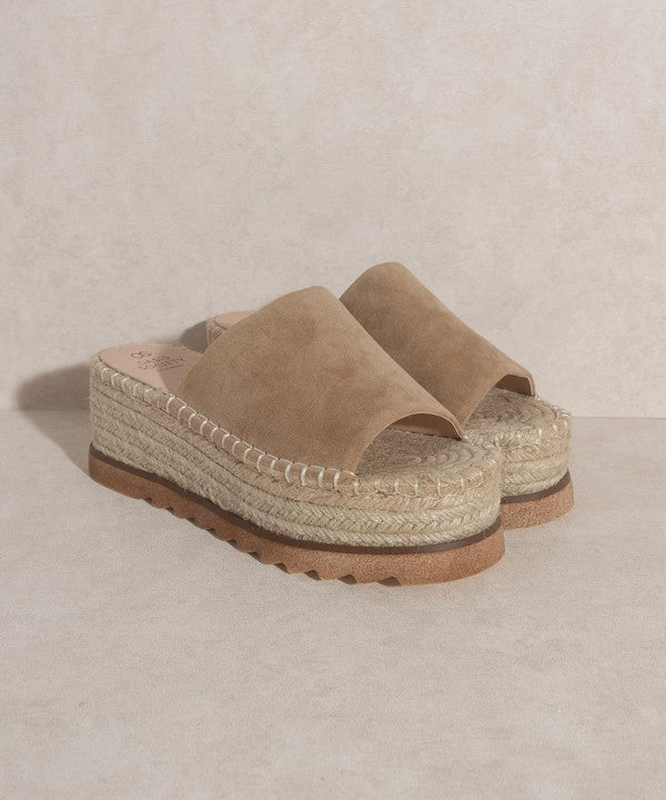 Espadrille Platform Slide